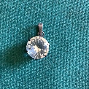 imitation DIAMOND pendant in STERLING setting